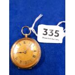 ANTIQUE 18 CARAT GOLD FOB WATCH