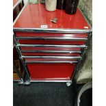 RED RETRO & CHROME CABINET