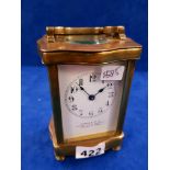 BRASS CARRIAGE CLOCK