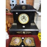 LARGE VICTORIAN SLATE CLOCK