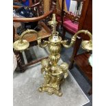 LARGE SOLID BRASS CHERUB CENTRE PIECE