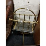 ANTIQUE BRASS MAGAZINE RACK