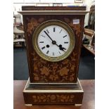 INLAID ROSEWOOD SHELF CLOCK