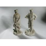 PAIR OF ROYAL WORCESTER FIGURES IMPRESSED MARKS CIRCA 1880