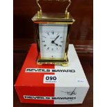 ROVVILS BAYARD BRASS CARRIAGE CLOCK