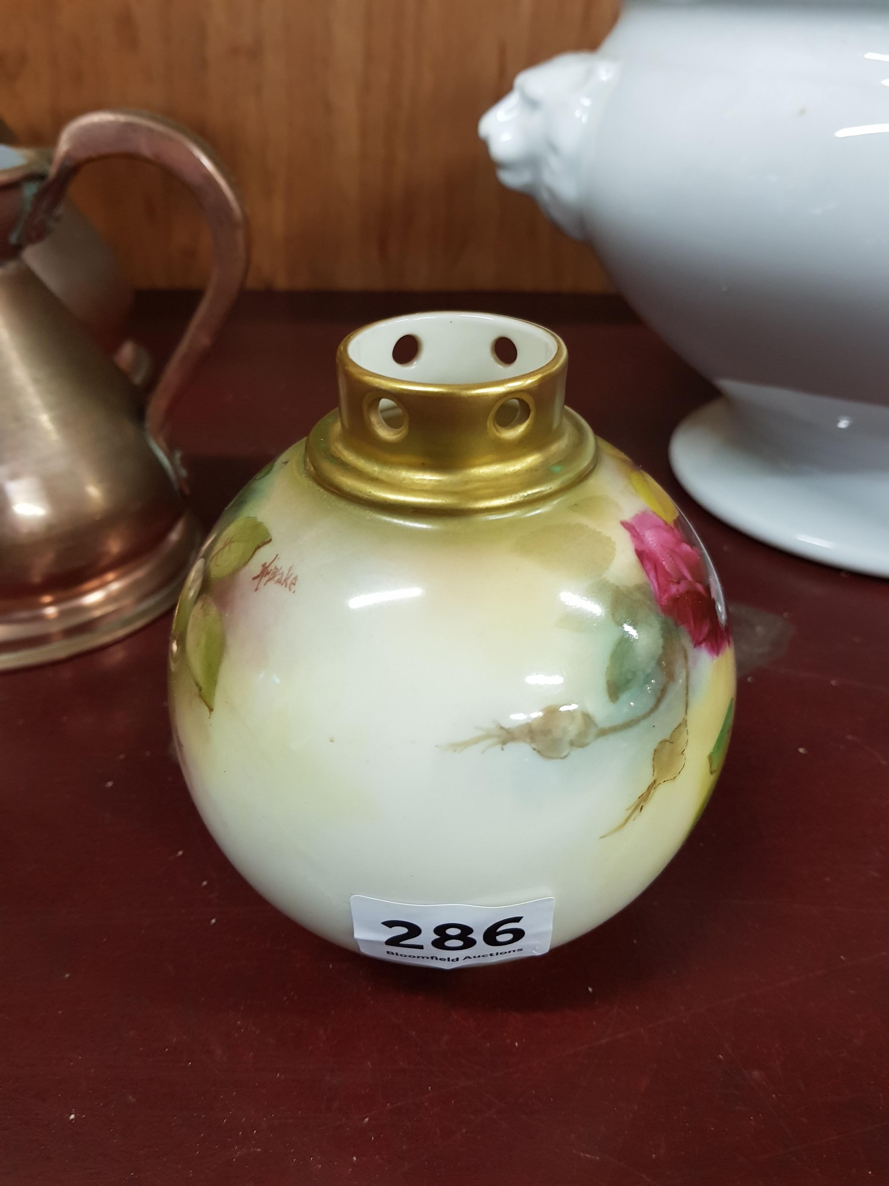 ROYAL WORCESTER POT - POURRI SIGNED K. BLAKE