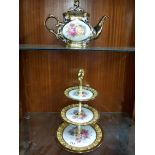 OLD ROMANY ROSE CHINA TEASET