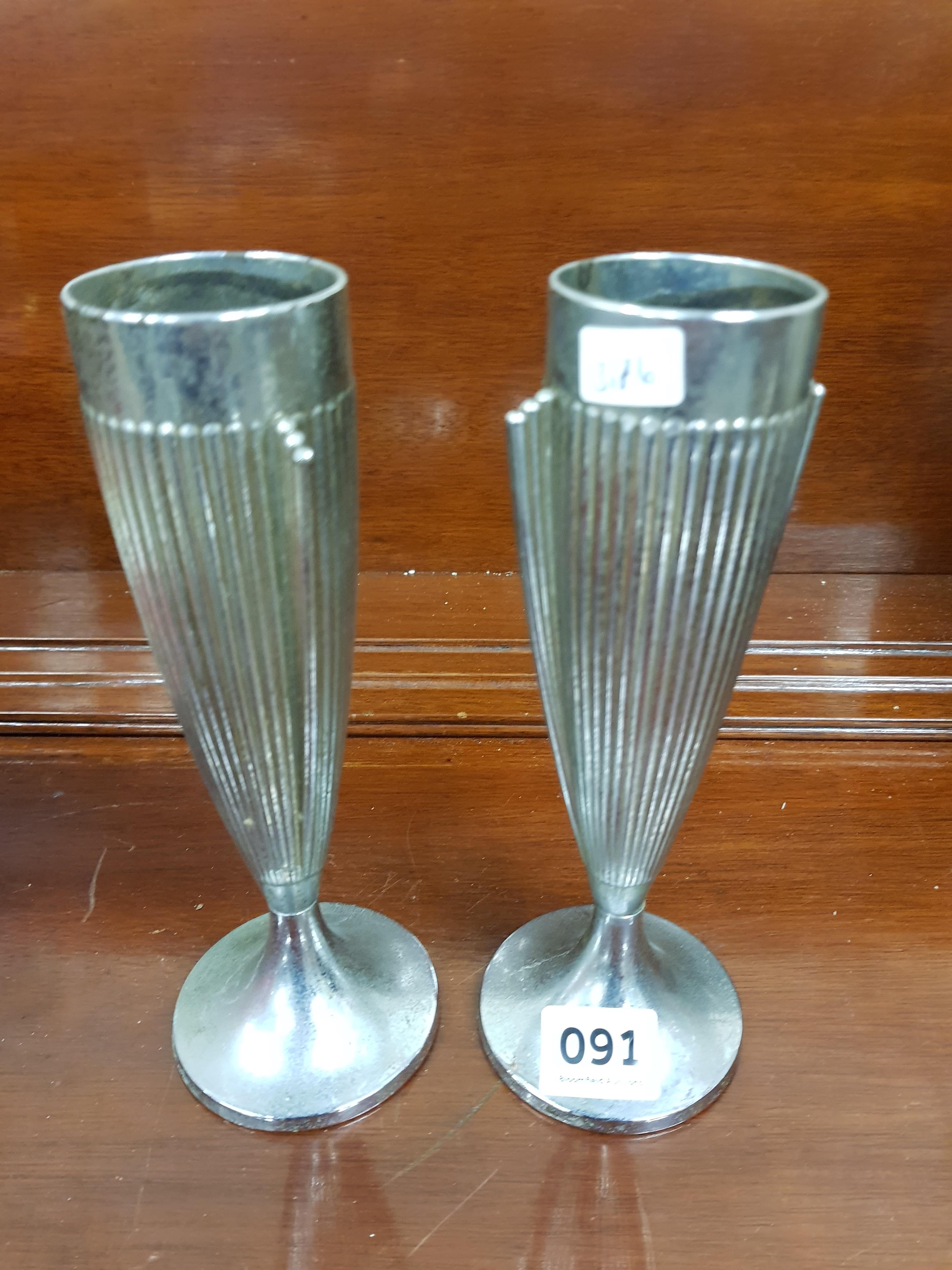 PAIR OF ART DECO GOBLETS