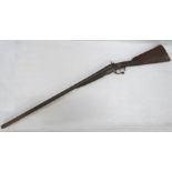 ANTIQUE MOORE & HARRIS UNDERLEVER 10 BORE SHOTGUN