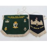 2 MILITARY PENDANTS - ROYAL IRISH RANGERS & ROYAL INNISKILLING FUSILIERS