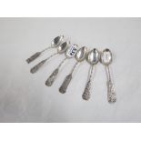 6 SILVER CHINESE SPOONS