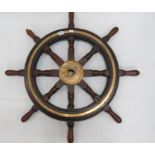 LARGE ANTIQUE SHIPS WHEEL