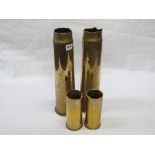 2 LARGE & 2 SMALL GUN SHELL CASES