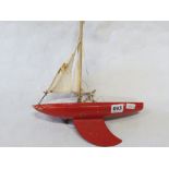 VINTAGE 1960'S TOY YACHT