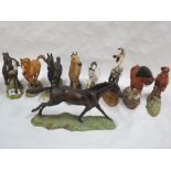 QUANTITY OF HORSE FIGURINES (SOME A/F)