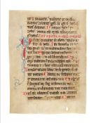 Leaf from a Missal with large acanthus-leaf encased initial