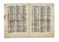 Bifolium from the Interpretations of the Hebrew Names from a notably large University Bible