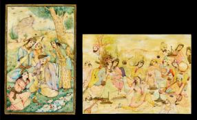 A Pair of Persian Miniature paintings