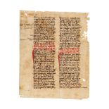 Leaves from a German Bible translation, with short openings of readings in Latin