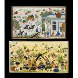 Two miniature paintings signed by Ghahr Imami and Majih