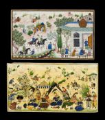 Two miniature paintings signed by Ghahr Imami and Majih