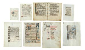Collection of leaves from Breviaries and Books of Hours