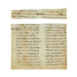Two fragments of John Chrysostom, Homilies on Matthew, in Beneventan minuscule, in Latin