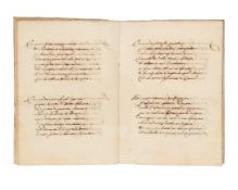 Ɵ Claudio Tolomei, Oglia putrida, in Italian, manuscript on paper