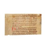 Fragment from a Missal or Breviary, with readings for the Office of St. Stephen, in Latin, decorated