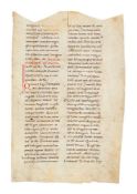 Leaf from a lectionary, with readings for the feast of St. Michael the Archangel, in Latin