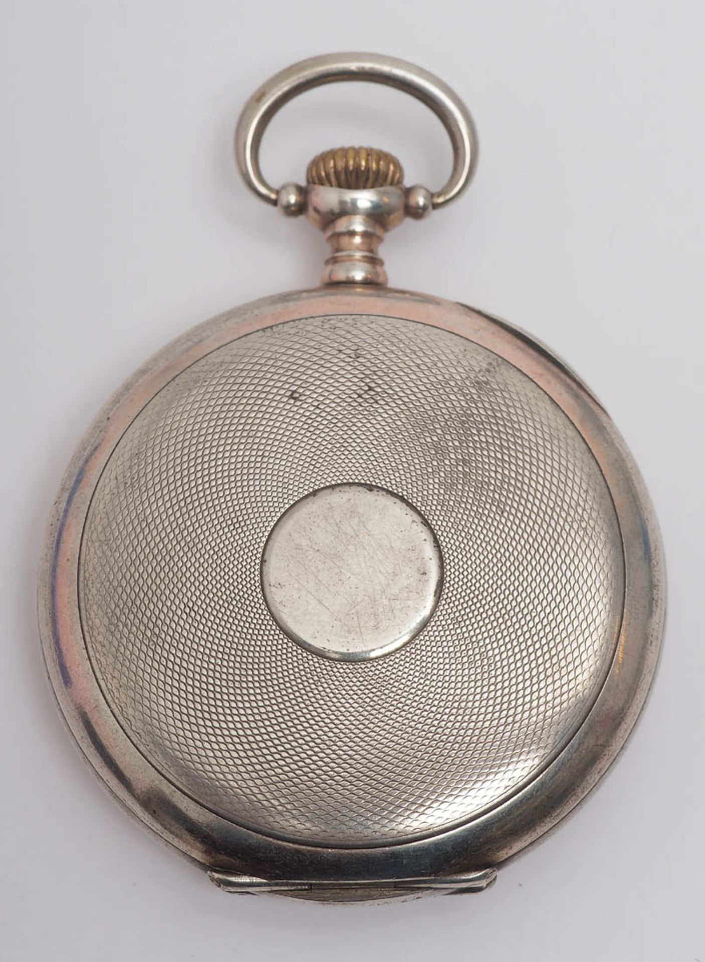 Herrentaschenuhr, Alpina Gehäuse und Innendeckel aus Silber 800, fein guillochiert, partiell - Image 2 of 5