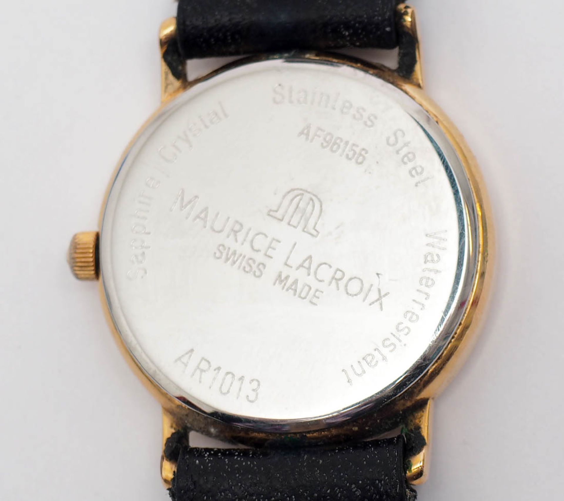 Damenarmbanduhr, Maurice Lacroix Batteriewerk. Weißes Zifferblatt mit arabischen Ziffern und - Image 2 of 2