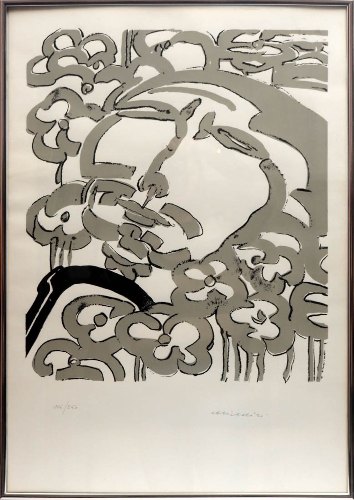 Unbekannter Künstler Lithographie, num. 116/250, ger. Blattgröße 70x50cm.
