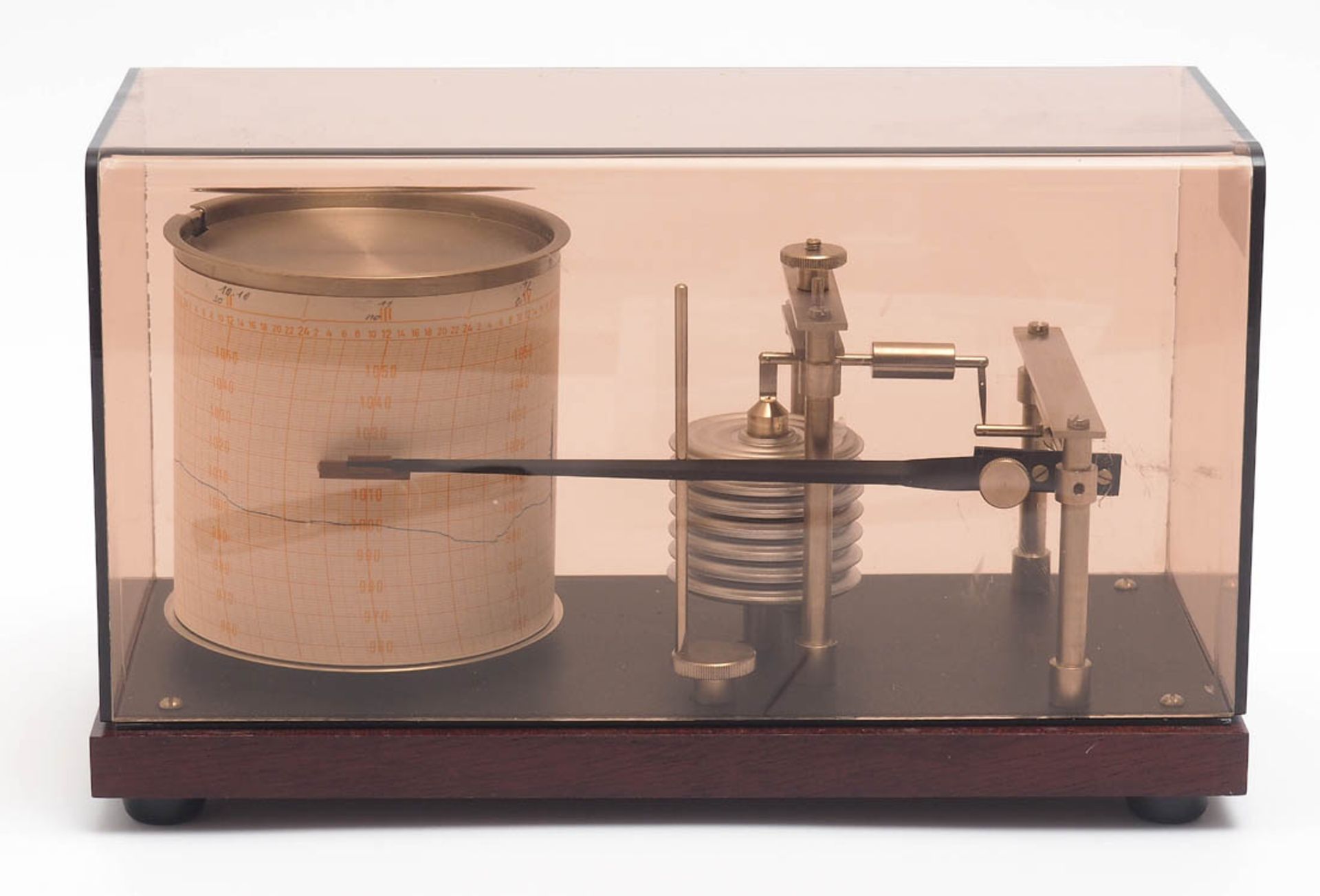 Barograph Im Originalkasten. 27x16x12cm