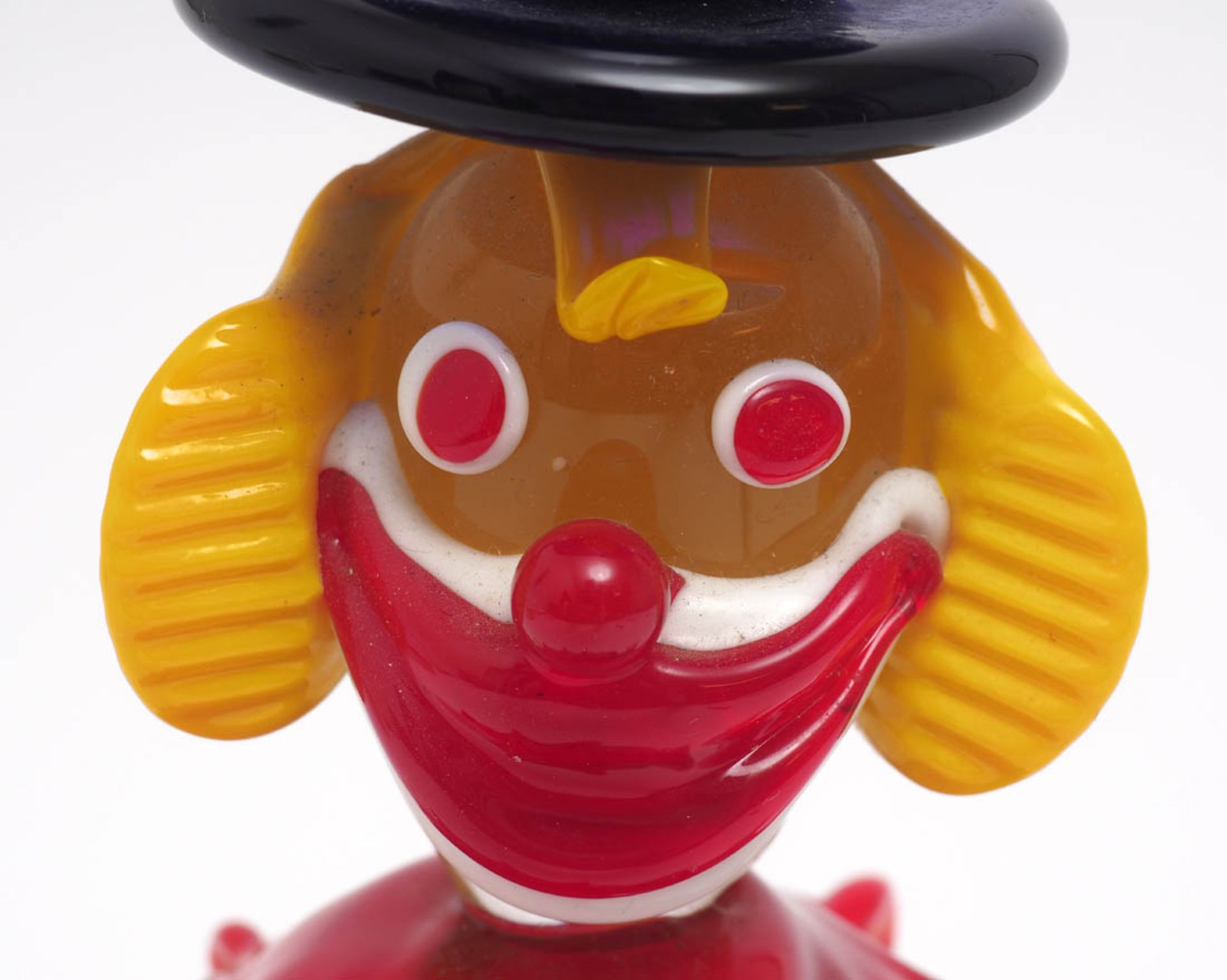 Kerzenhalter in Form eines Clowns, Murano Verschiedenfarbiges Glas. H.22,5cm. - Bild 4 aus 4