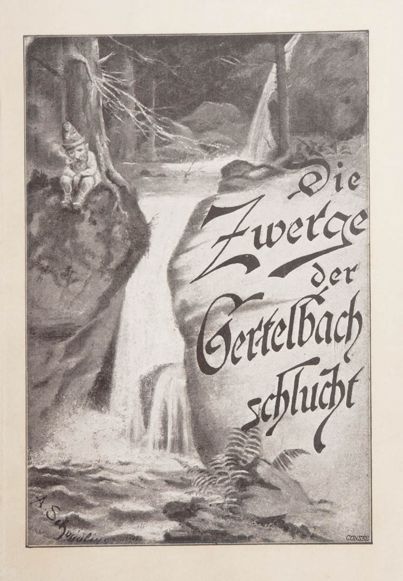 Schmidlin, Adolf,1868 - 1954 Zwei Kinder im Wald (Rötelzeichnung), dazu "Die zwerge der - Bild 3 aus 5
