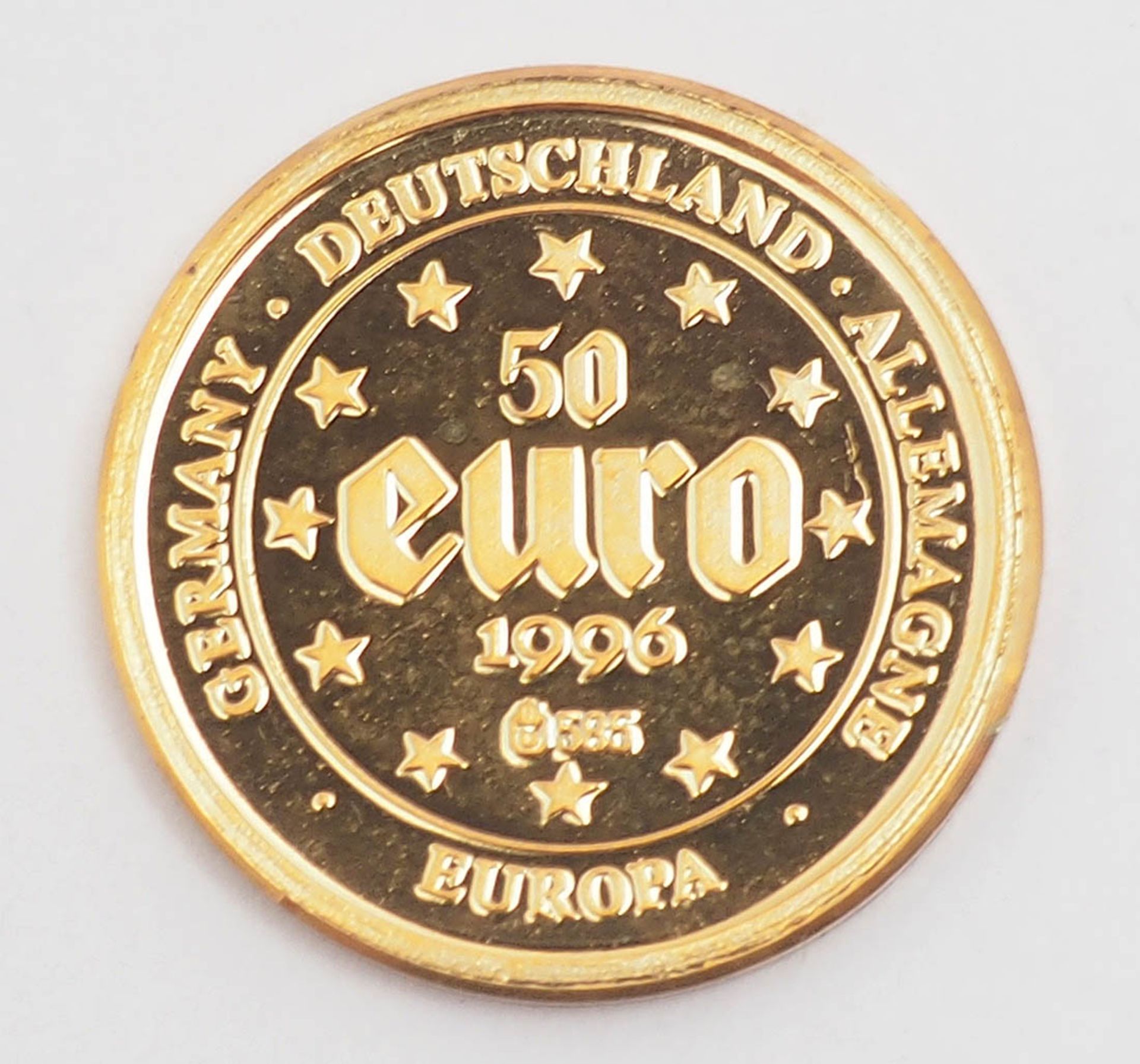 50-Euro-Goldmünze GG 14kt. Mit einem Bildnis Karls des Großen. - Bild 2 aus 2