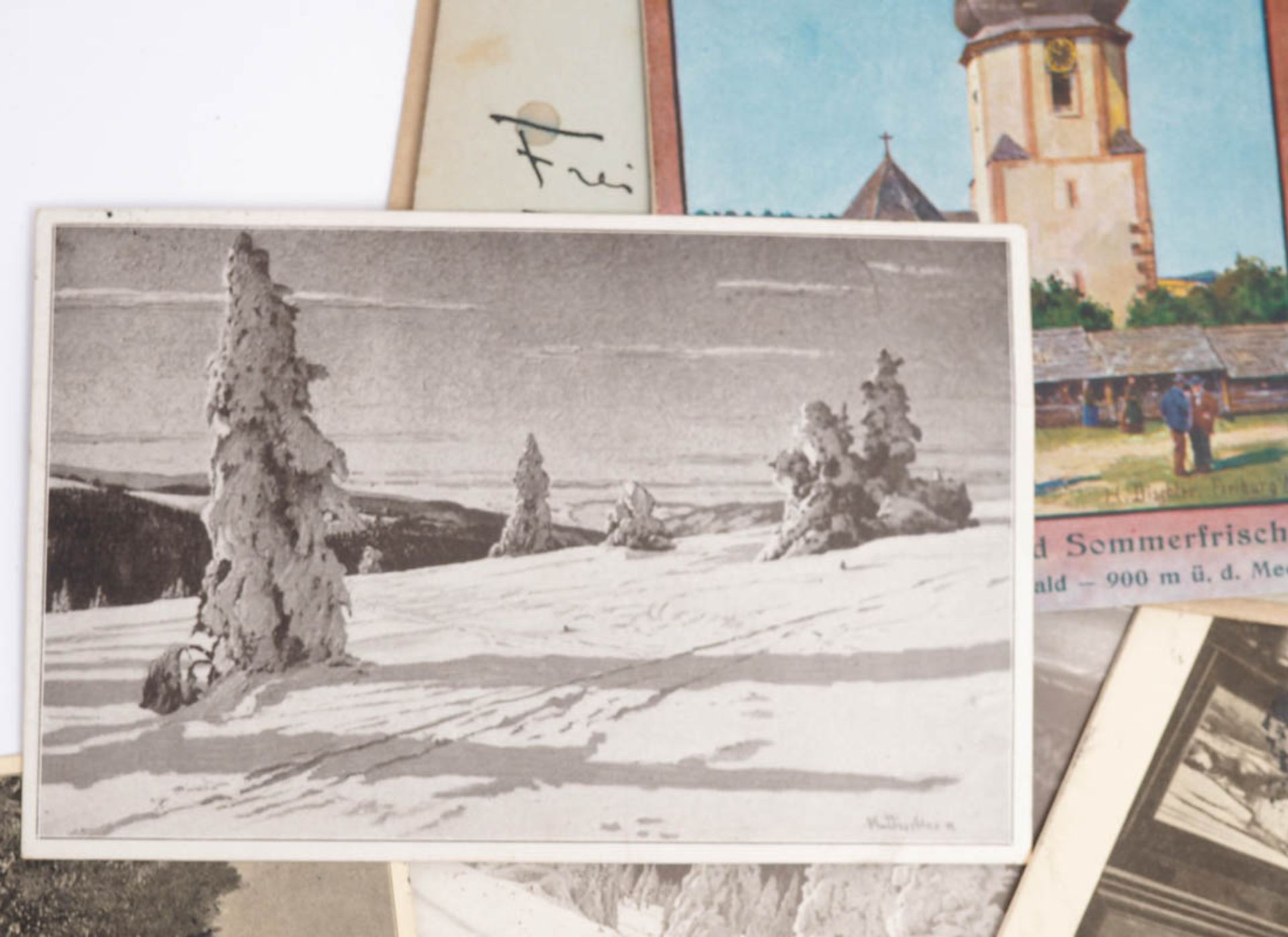 Konvolut Postkarten, Hermann Dischler Sechs mit Ansichten aus Dischlers Haus in Hinterzarten, fünf - Bild 5 aus 5