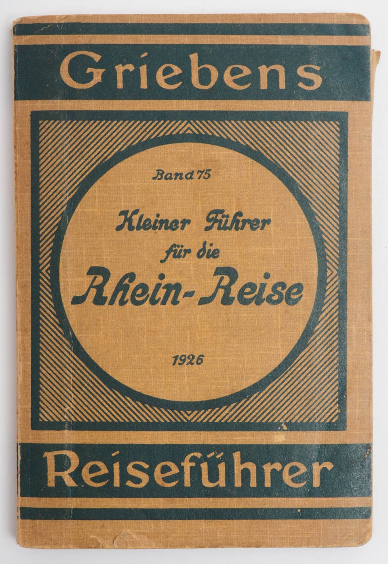 Griebens Führer für die Rheinreise 1926, mit ausklappbaren Kupferstichkarten.