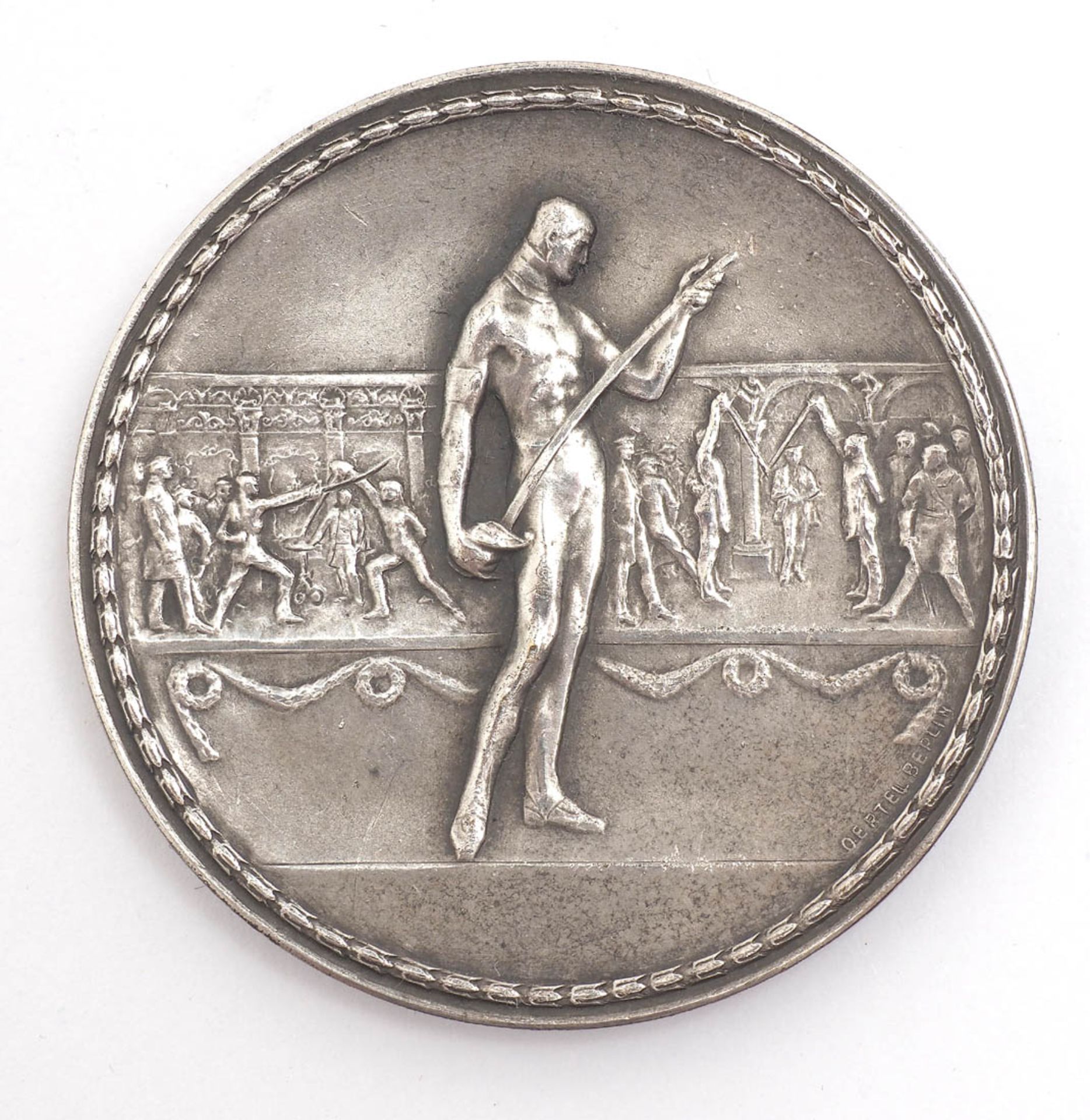 Medaille, 1921 Deutsche Fechtmeisterschaft, Berlin. Durchm.4cm.