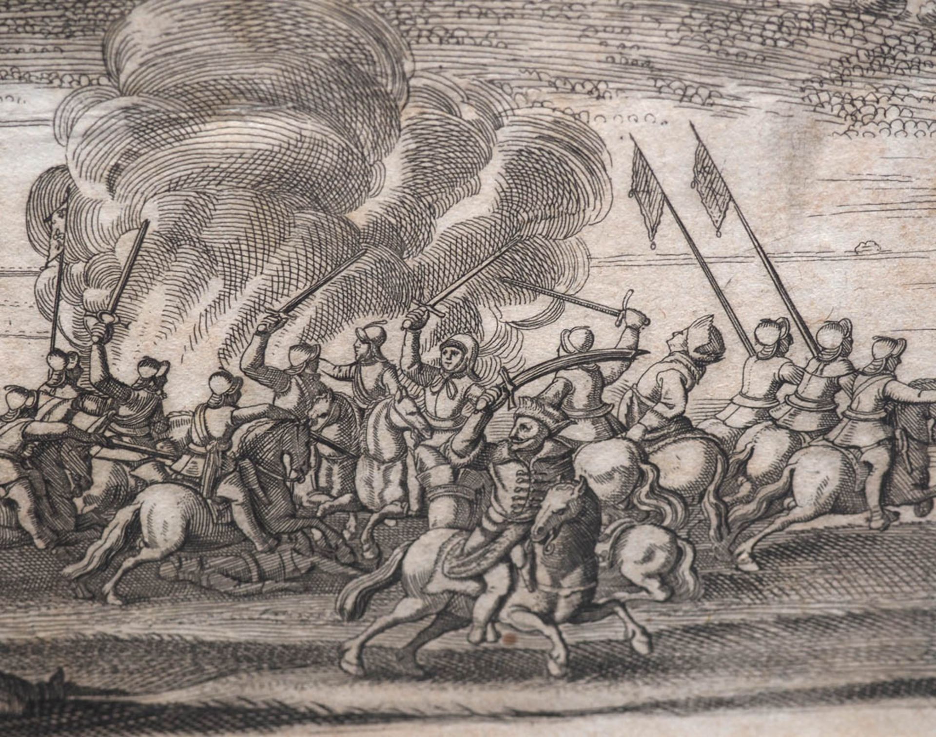 Merian, Matthäus I., 1593 - 1650 Darstellung der Schlacht bei Rheinfelden im Februar 1638. - Bild 4 aus 5