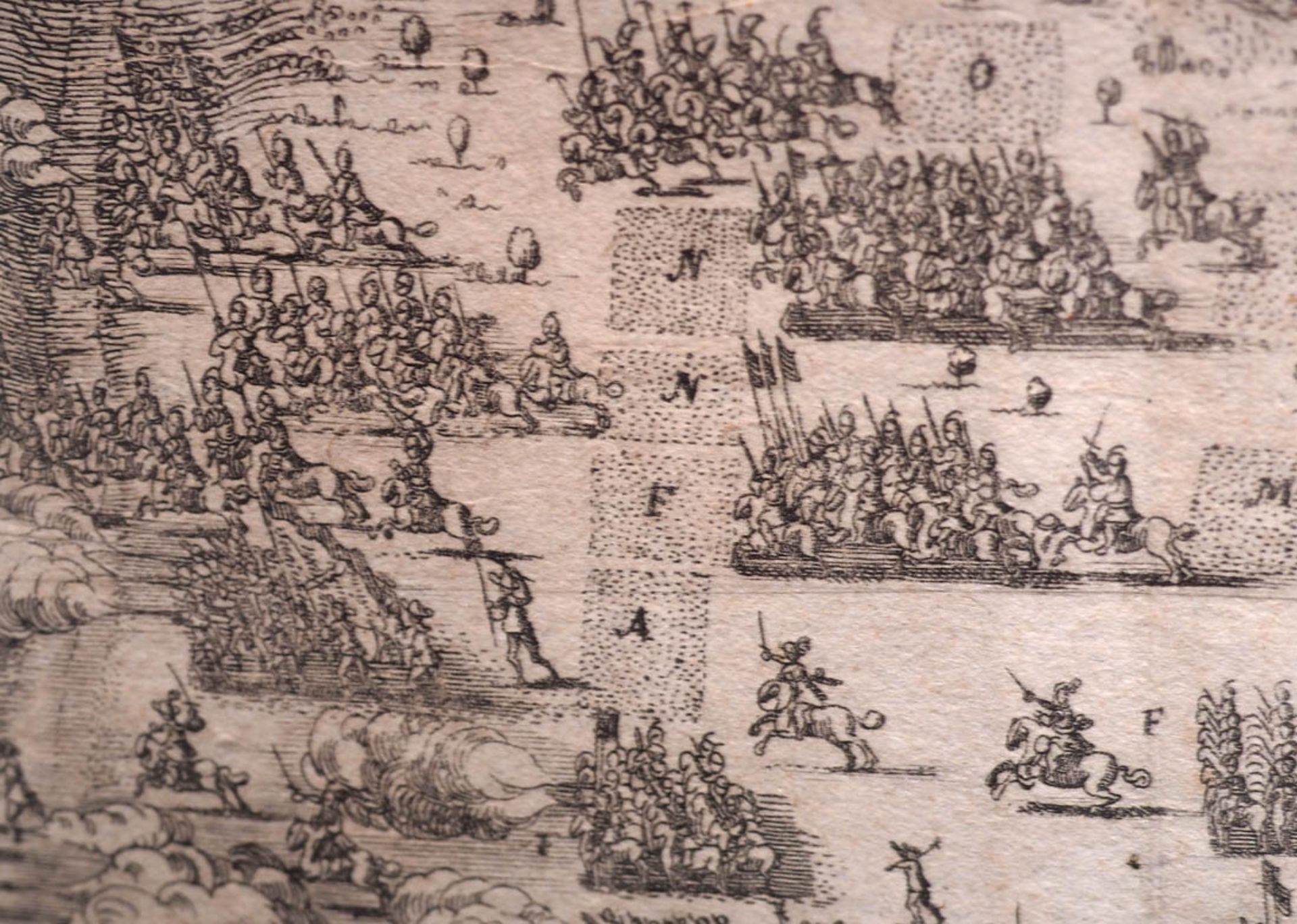 Merian, Matthäus I., 1593 - 1650 Darstellung der Schlacht bei Rheinfelden im Februar 1638. - Bild 5 aus 5