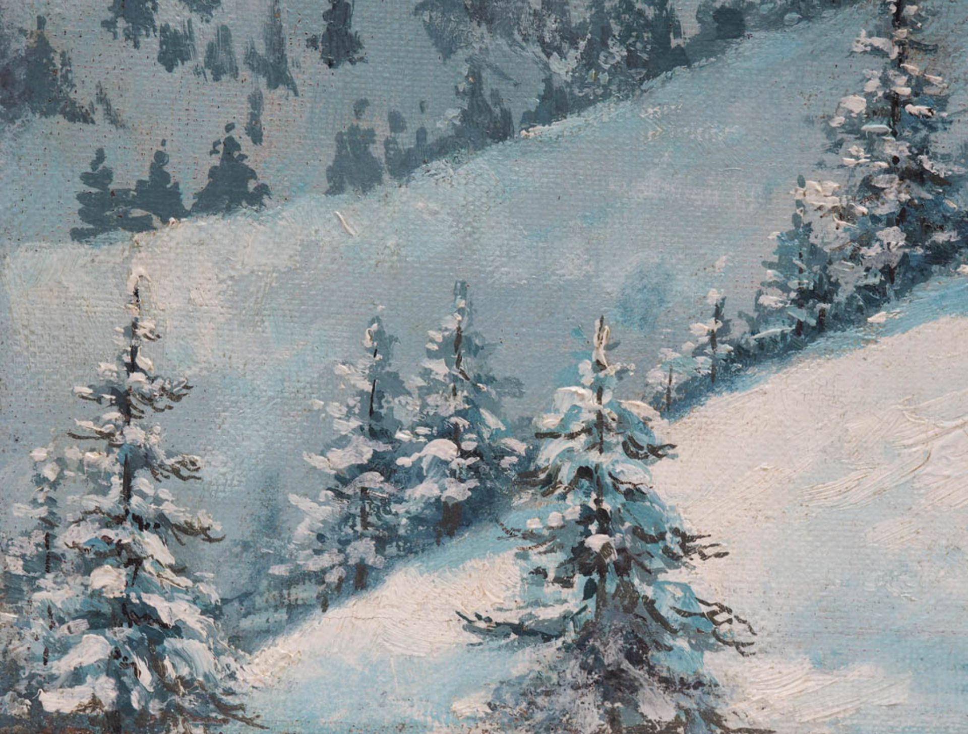 Hauptmann, Karl, 1880 - 1947 Weite, winterliche Schwarzwaldlandschaft mit schneeverhangenem Himmel - Bild 5 aus 8
