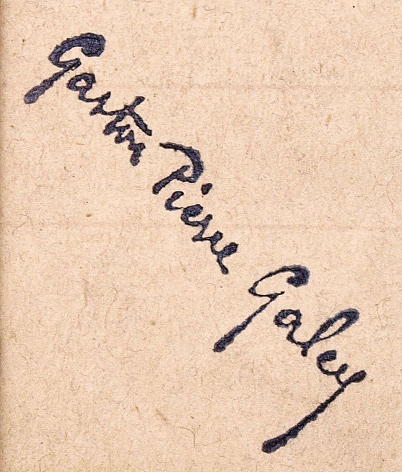 Galey, Gaston Pierre, 1880 - 1959 Sitzender weiblicher Akt. Bleistiftzeichnung, links unten - Bild 2 aus 2