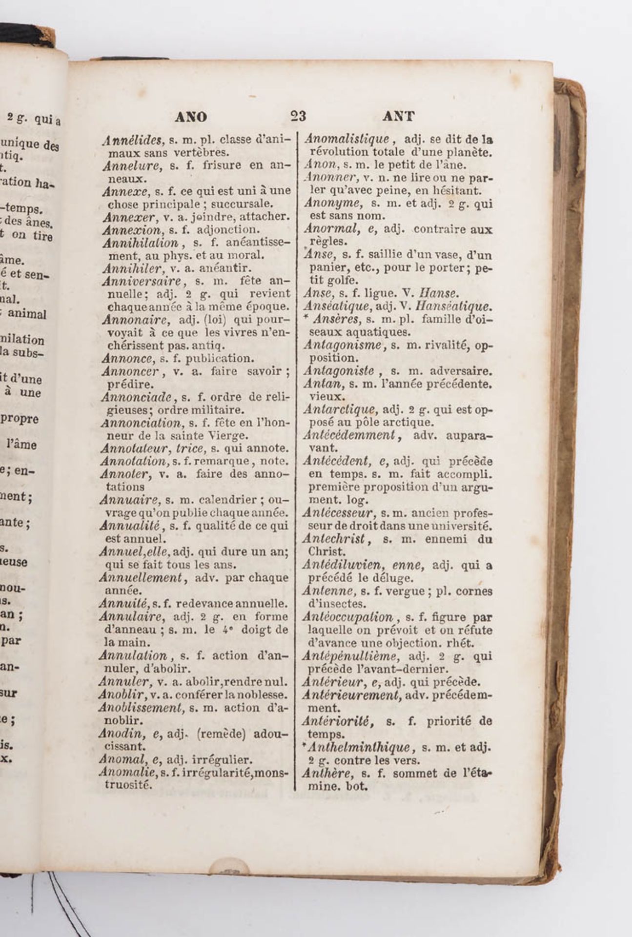 Französisches Wörterbuch Leroy und Bénard: Dictionnaire de la langue francaise, Belin, Paris 1860. - Bild 3 aus 3
