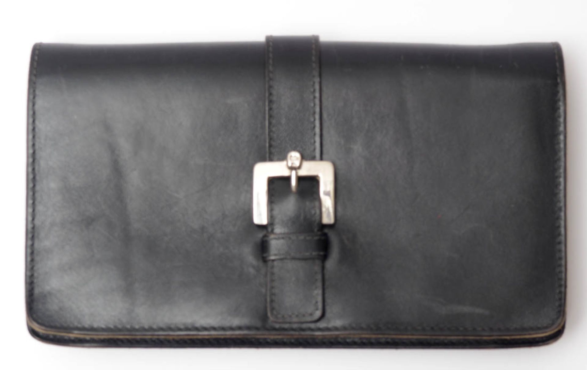 Handtasche (Clutch), Aigner Schwarzes Leder. 13x23cm.