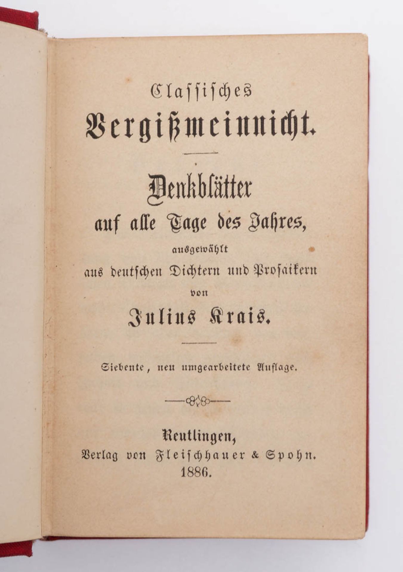 Wildermuth, Adelheid: Wollt Ihr´s hören? 2 Bde., Stuttgart 1885. Geprägter, farbiger Leineneinband - Bild 2 aus 6