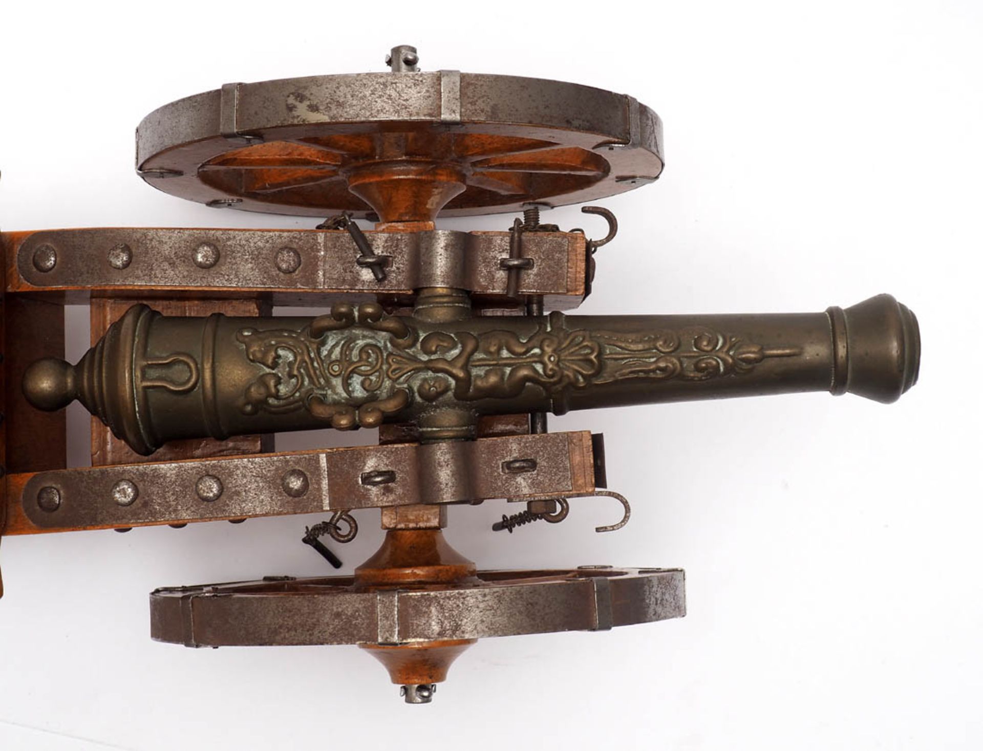 Kanonenmodell Holz und Metall. L.40cm. - Bild 4 aus 4