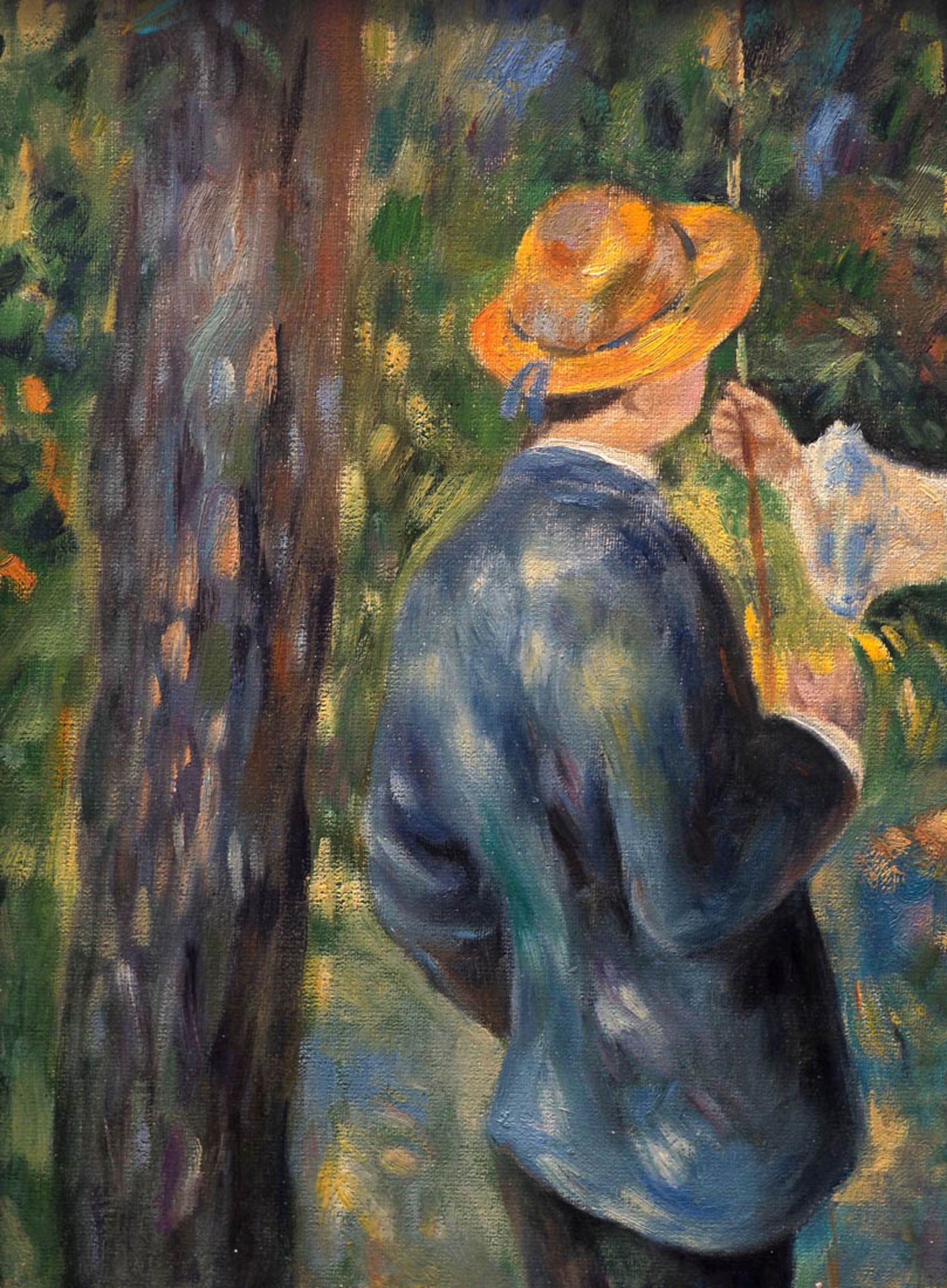 Renoir, Auguste (Kopie nach) Das Mädchen auf der Schaukel. Öl/Lwd., ger. Bildgröße 60x49cm. - Bild 2 aus 8