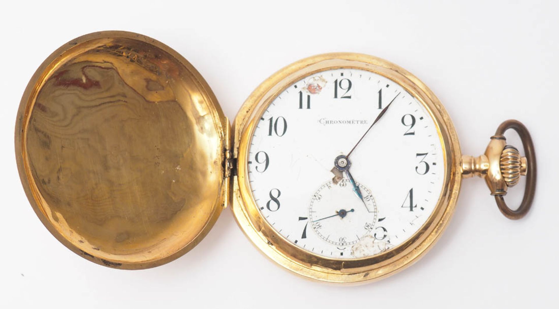 Herrensavonette, Westschweiz, um 1920 Wippen-Chronometer. Fein graviertes Gehäuse, num. 28344 bzw.